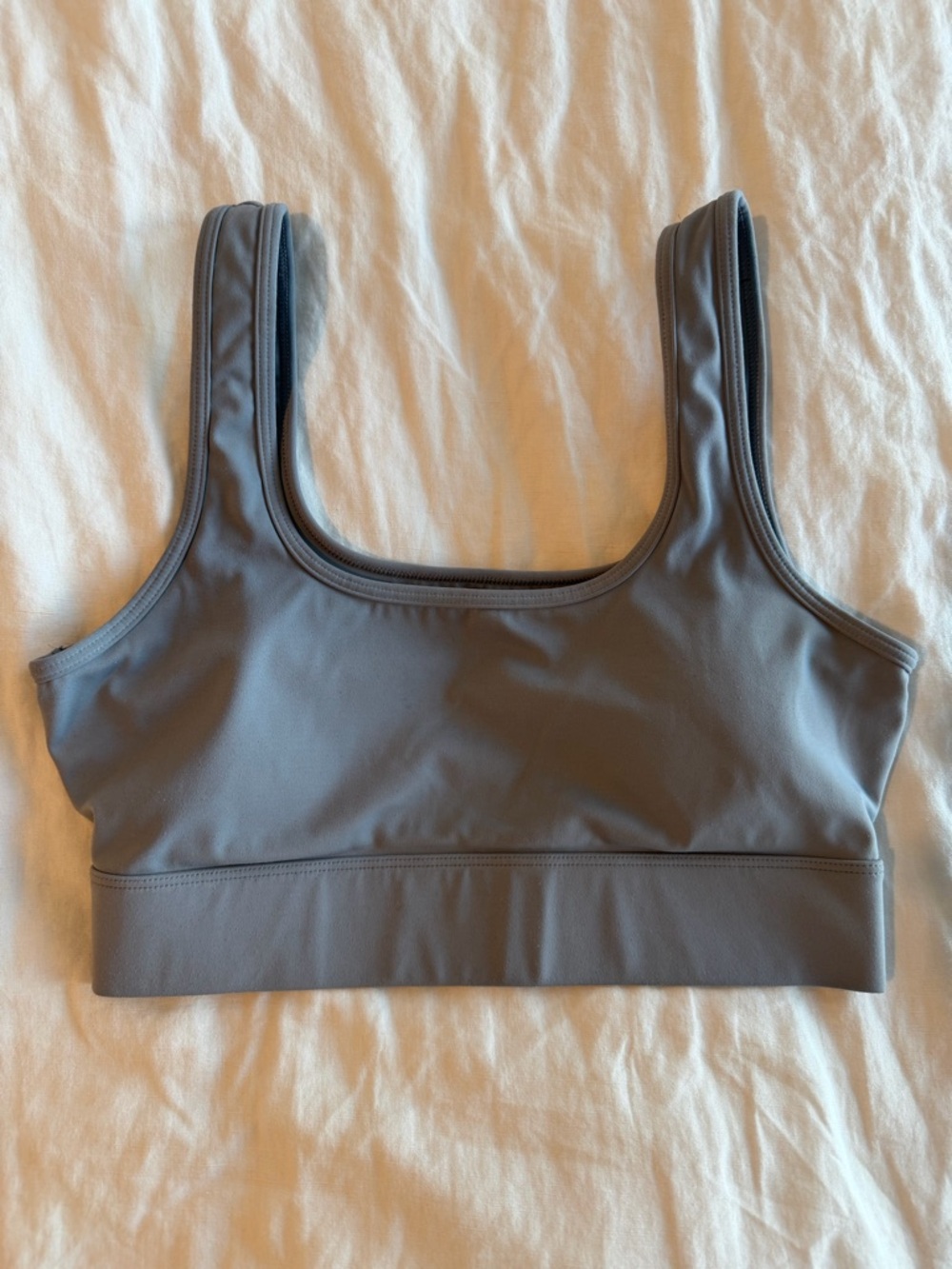 Tala Sleek Gray Scoop Sports Bra with Supportive Underband